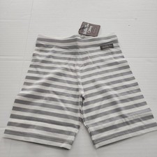 Matilda Jane Jump Right In shorts sz 8 girls White Gray stripes New