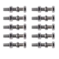 70060-01075 10Pcs Bolt Nut Washer (1/4in x 1-1/4in) For Kubota BX2816 Snowblower