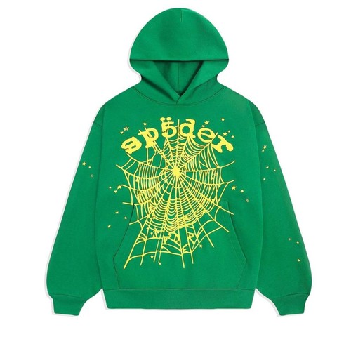 Sp5der Worldwide Green Star OG Web v2 Hoodie Sweatshirt XL Neu mit Etikett dicker Druck - Bild 1 von 4