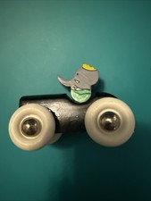 VTG Babar The Elephant King Toy Mini Wooden Car BLACK Made in France Vilac HTF