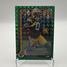 2025 Topps Chrome Matthew Golden RC Auto Variation Green /99 Packers Color Match