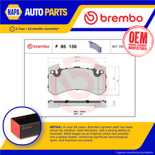 Set pastiglie freno adatte a BENTLEY MULSANNE 3Y 6.8 anteriori dal 09 al 20 Brembo 3Y0698151 nuove