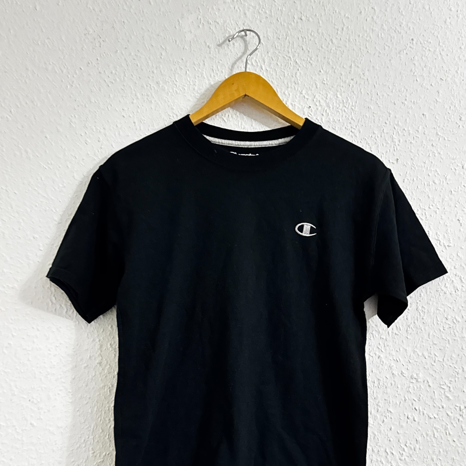 Champion Authentic Men’s Classic Logo T-Shirt - Black (Small) image 2