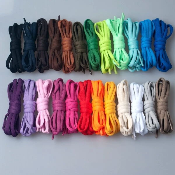 2 Pares De Cordones Planos De 15 Mm – Anchos, Duraderos Y En 12 Colores Para Zapatillas Y Sneakers