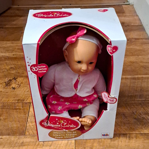 Princess Coralie Interactive Baby Doll 46cm 30 Functions Brown Eyes Age 2+