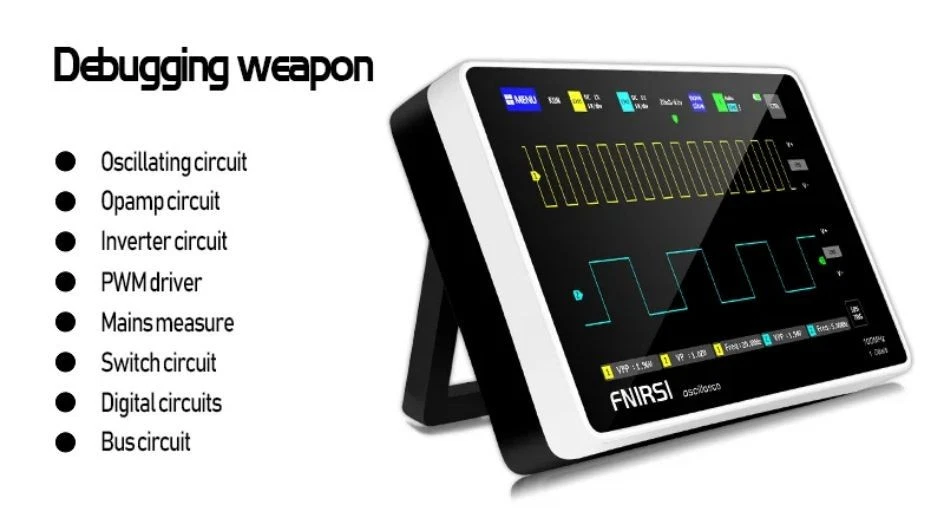 FNIRSI-1013D DSO Digitales Tablet Zwei Kanal Oszilloskop Touchscreen 100MHz 1Gsa - Bild 4 von 4
