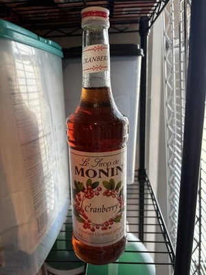 Monin Cranberry Baking & Dessert Syrup 750ml Gluten Free Clean Label