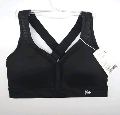 Yvette Ladies Sports Bra Size SMALL+  Black Crossback   No. E100325A01 NWT
