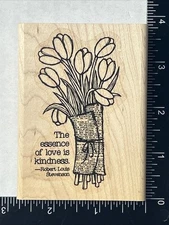 Stampin Up! Love Is Kindness Rubber Stamp Flowers Tulips Bouquet Essence Of Love