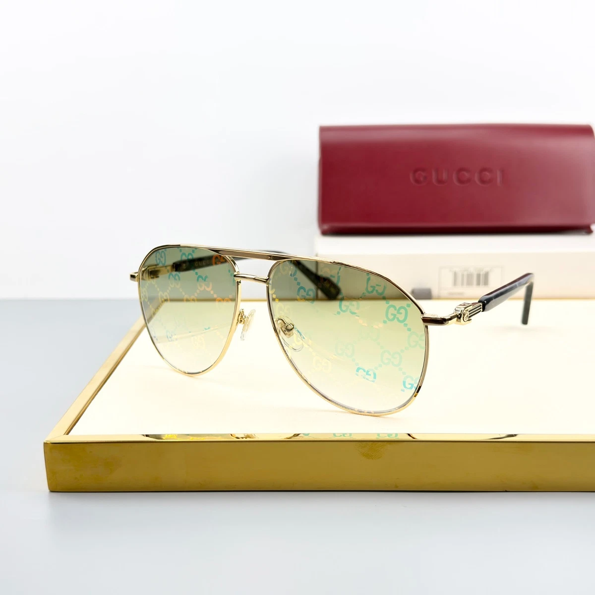 GUCCI サングラス アビエーター ゴールド Gucci Aviator Gold Sunglasses for Women for sale | eBay
