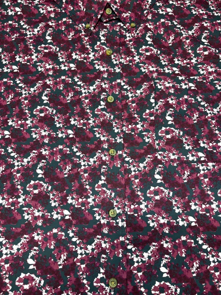 Harbor Bay Mens Button Front Short Sleeve Cotton Polyester Shirt 6XLT 6X 6XL - Image 2 of 4