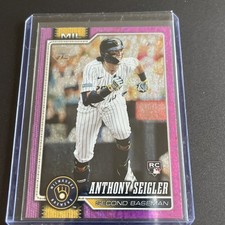 2026 Topps Series 1 - Anthony Seigler Pink Holo Foil Rookie Card Brewers #286. rookie card picture