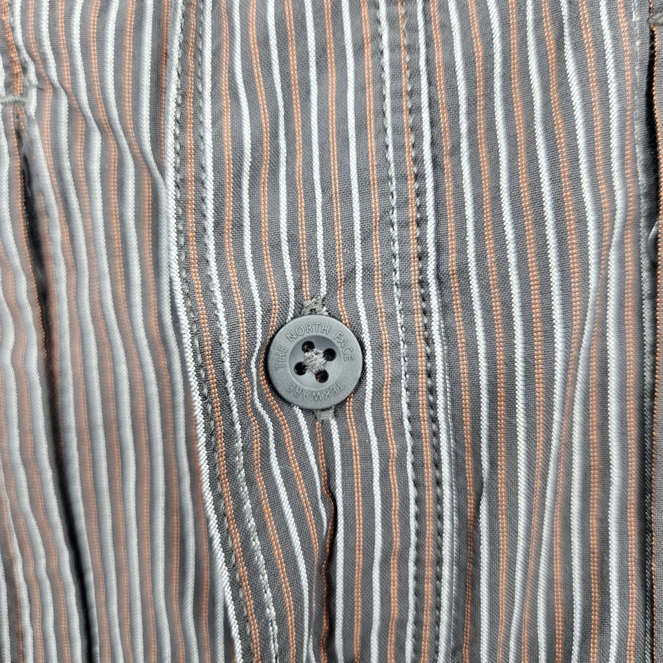 North Face Shirt Mens 2XL Striped Button Up Lightweight Nylon Hiking Outdoor - Image 3 of 4