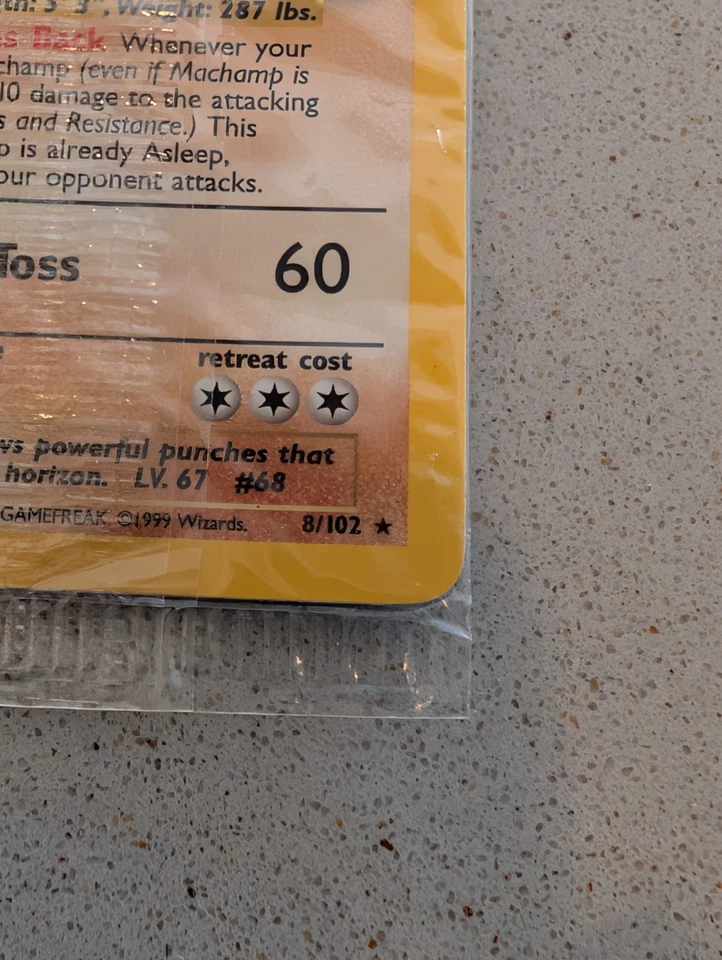 Pokemon TCG Machamp 1st Edition Holo 8/102 Rare Factory Sealed Holographic - Image 4 of 4