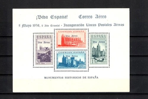 6sk58 Spain 1938 Historical Monuments Sheet collection old lot
