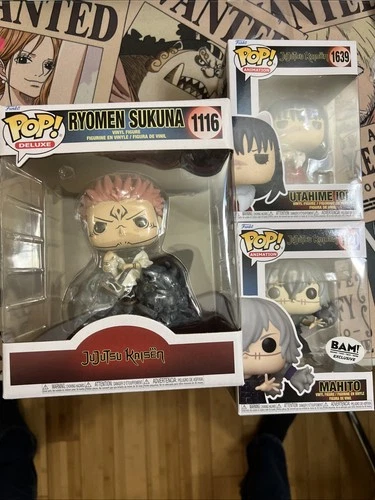 Funko Pop Jujutsu Kaisen Lot Jumbo Sukuna, Mahito, And Utahime