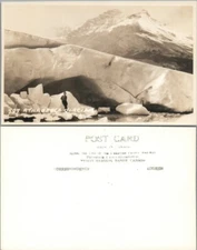 RPPC VINTAGE REAL PHOTO POSTCARD - ATHABASCA GLACIER COLUMBIA ICEFIELD CANADA