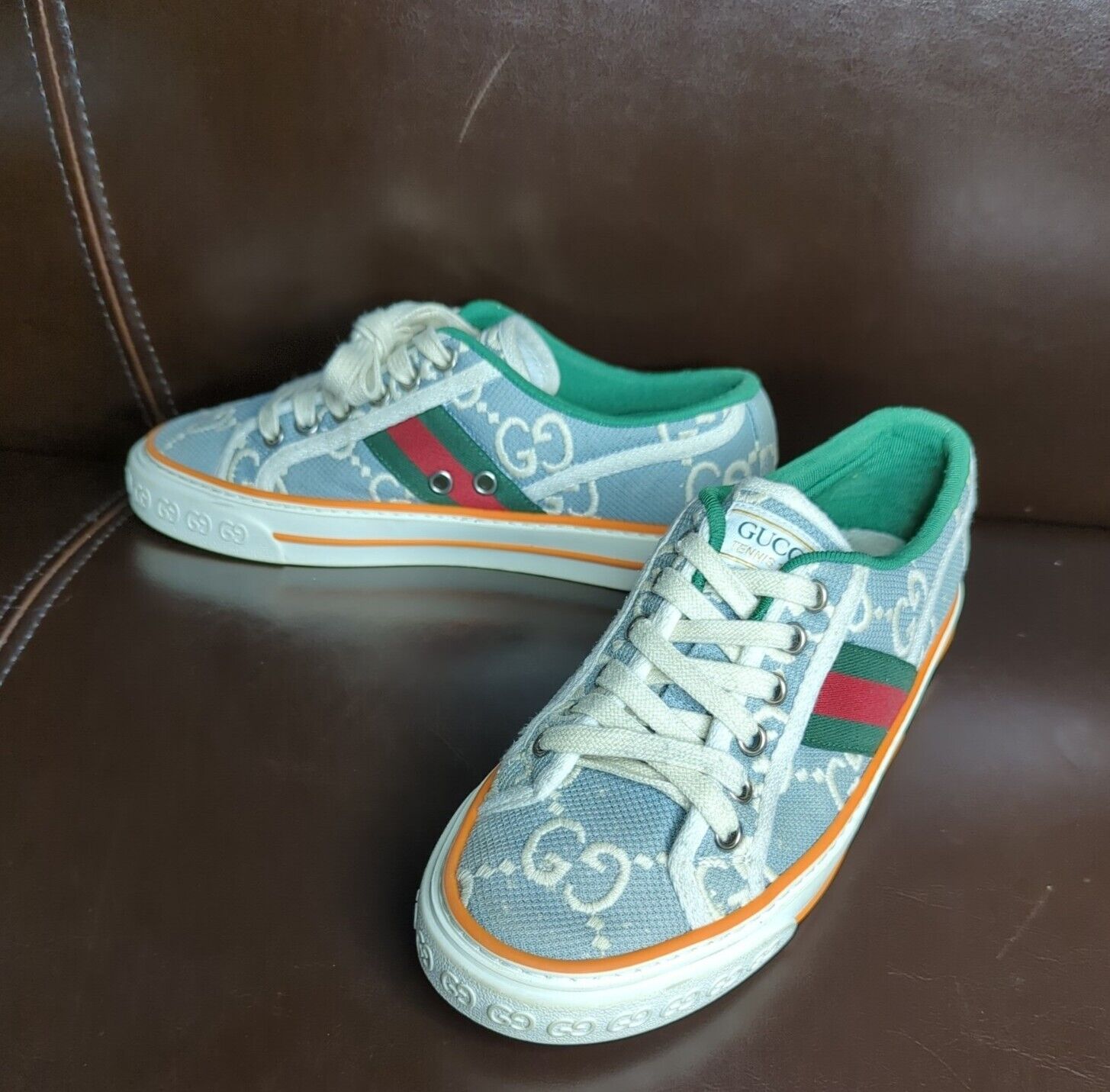 Gucci Tennis 1977 Light Blue Cotton Size 35 US 5 … - image 2