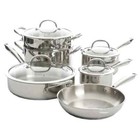 Kenmore Devon 10-Piece Stainless Steel Pots and Pans Cookware Set