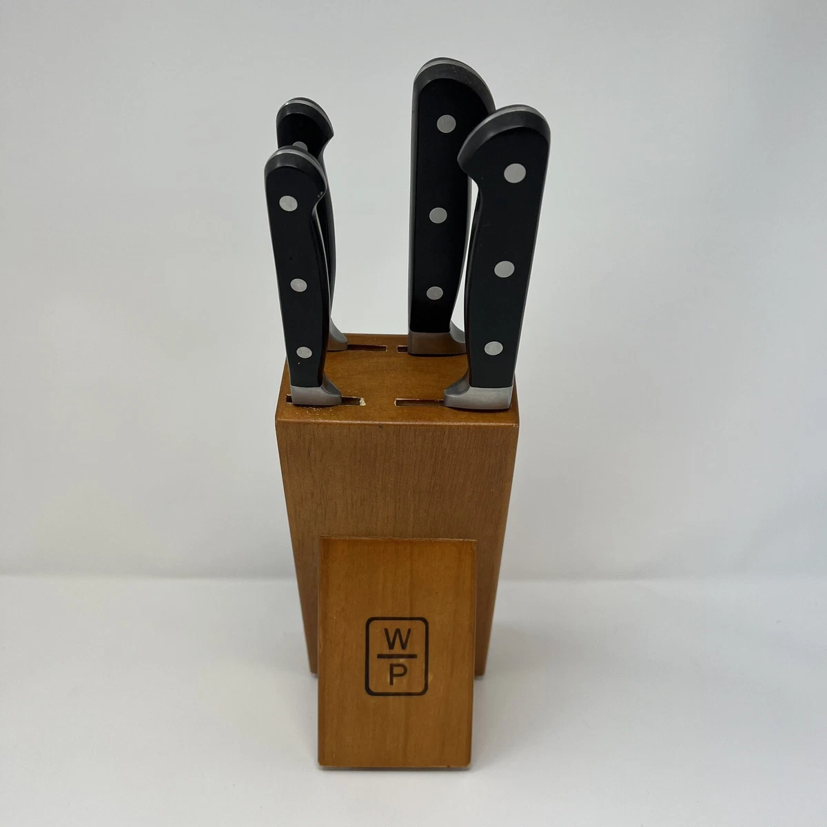 Wolfgang Puck Knife Set w Holder Santoku set of 4 knives