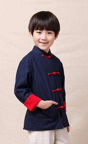 Children 's Costume Boy Baby clothes Kid Retro Tang Fu Performance shirt - Picture 2 of 8