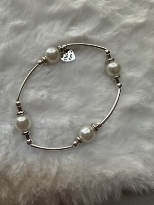 Thank You Blessings Bracelet Faux Pearl