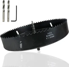 Hole Saw 8-Inch Dia Hole Cutter Drill Bit for Drilling Holes in Wood, Plastic, D