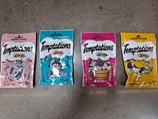 4 Pack TEMPTATIONS Crunchy and Soft Cat Treats 4 Flavors FREE SHIP