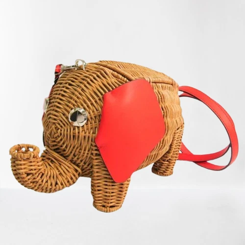 Wicker elephant best sale bag