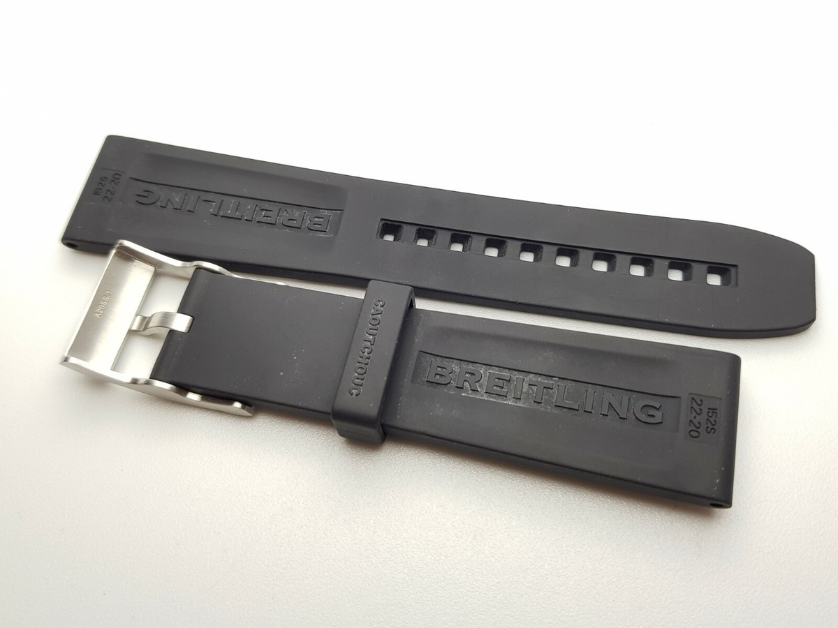 Breitling 152S Strap Bracelet - 22mm - Rubber - Parts | eBay