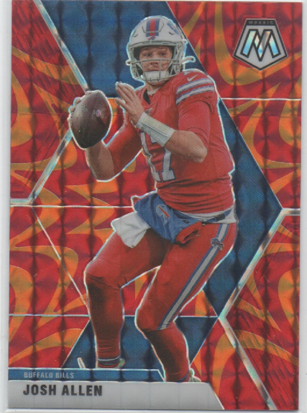 2020 Panini Mosaic REACTIVE ORANGE PRIZM #26 Josh Allen BUFFALO BILLS 20