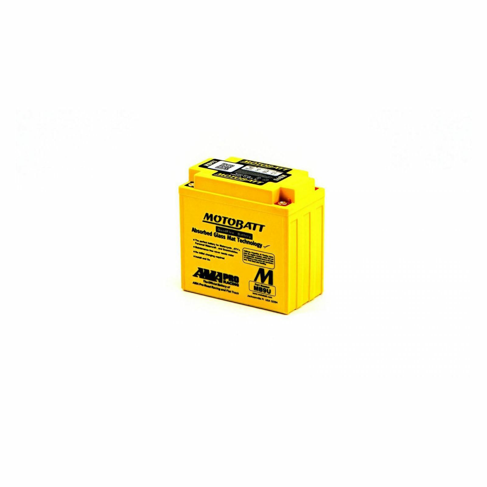 Motobatt MB9U AGM Gel Motorcycle Battery for Lexmoto Adrenaline 125 17-20