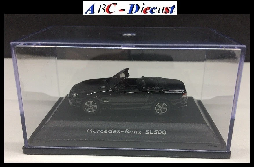 HO-1:87: WELLY: Mercedes-Benz SL 500, Cabriolet, Noire, Neuve. - Photo 3/4