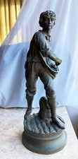 19th C  FRENCH BRONZE  OF A MAN SPREADING SEEDS  by HENRI PLE