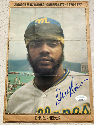 1976/77 Venezuelan 9 Sticker Puzzle Dave Parker Autograph HOF JSA | eBay