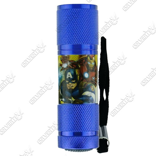 Kids Licensed Disney Cartoons Aluminium 9 LED Torch Light Boys Xmas Gift 8.7cm - Picture 162 of 302