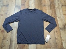 O'Neill Sun Shirt Men's small Long Sleeve Pullover Slim Fit Gray Hybrid 50 UV