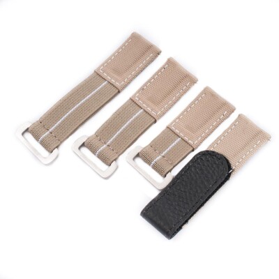 Hook and Loop Elastic Parachute Watch Strap Band Nylon Replacement Seiko Citizen