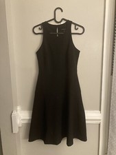 Banana Republic Racer Seame Black Dress 00 Petite Sleeveless NWT