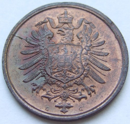 Coin German Reich Empire 2 Pfennig 1874 G IN The - Picture 4 of 4