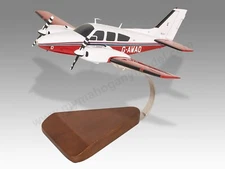 Beechcraft 55 Baron G-AWAO Desk Wood Airplane New Model Large Scale 1/24