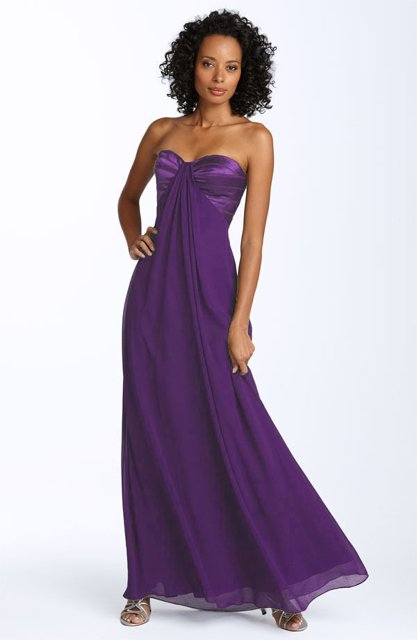 la femme purple strapless dress Prom Dress Style #32675