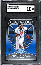 2018 Panini Crusade #18 Ronald Acuna Rookie SGC 10 GEM MINT