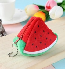 Watermelon Slice Zipper Close Coin Purse NEW
