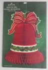 Vintage Hallmark 3-D Honeycomb Hanging Christmas Bell Decoration - Unused