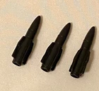 (3) Vtg 1984 Original GI Joe Missile Torpedo Bomb Parts SHARC-3"-Black Plastic