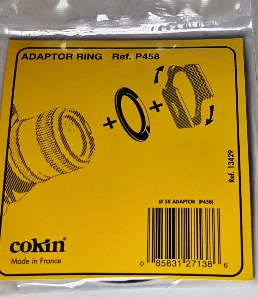 Genuine Cokin P Series 58mm Adapter Ring P458 Made in France Thread to P System - Image 4 of 4