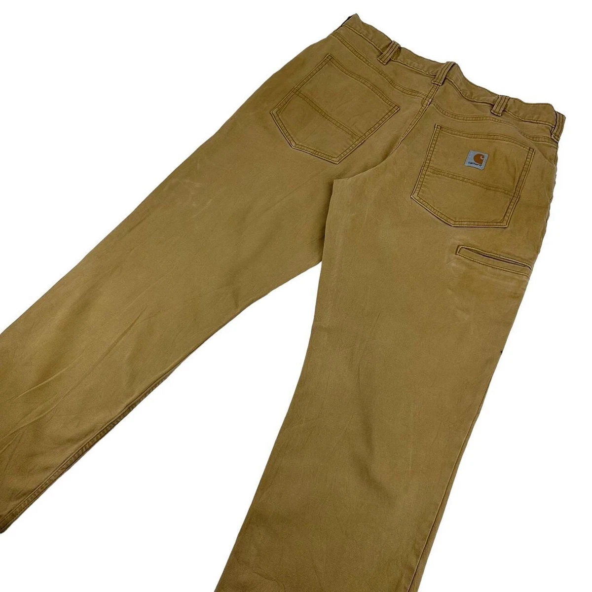 Vintage Carhartt BN2517 M Carpenter Five Pocket Pants Tan W34 L30 R TJ679