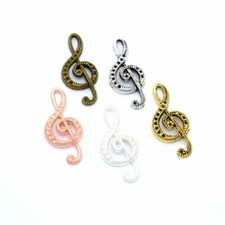 100Pcs Music Note Charms Pendant DIY Jewelry Making Accessory for Bracelet