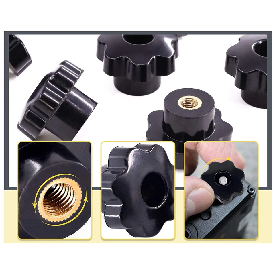 10 Stück Sterngriff Sternmutter Klemmmutter Sternschraube Flügelmutter M6 M8 M10 - Bild 2 von 4